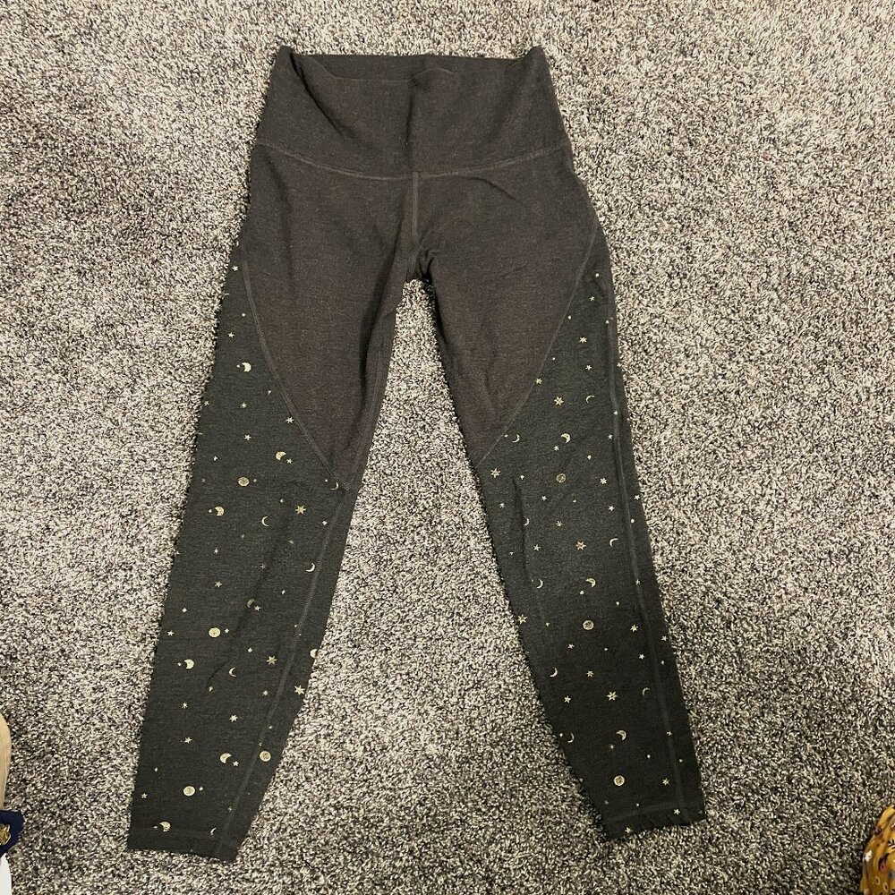 Juniors/Young Women's Athletic Capri Leggings with Moon/Star Patterns